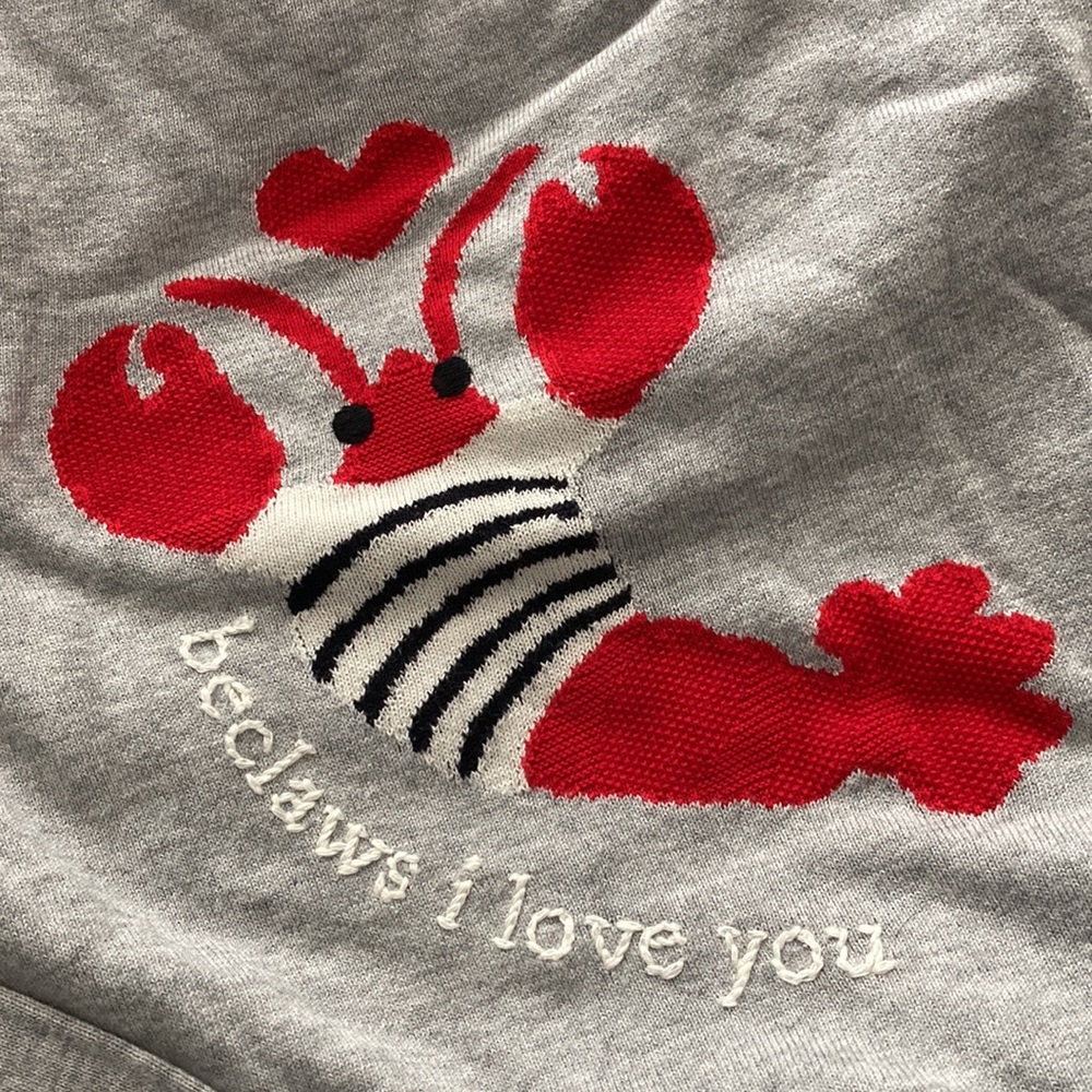 Talbots Lobster love sweater NWOT